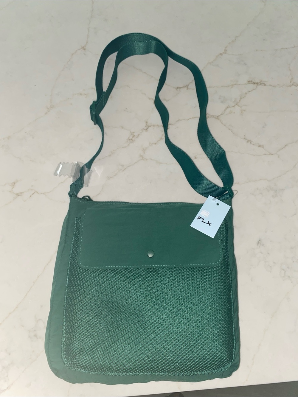 FLX Teal Crossbody Bag with Front Pocket